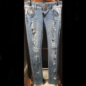 Highway Straight Leg Ripped Jeans